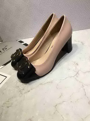 CHANEL Shallow mouth Block heel Shoes Women--033